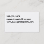 Emerald Green QR CODE Fotograaf Visitekaartje (Achterkant)