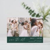 Emerald Green QR-code Save the Date 4 Foto (Staand voorkant)