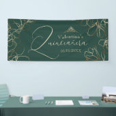 Emerald green Quinceañera Banner (Beurs)
