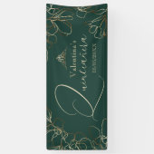 Emerald green Quinceañera Banner (Verticaal)