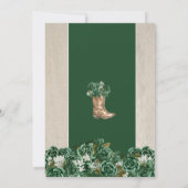 Emerald Green Quinceanera Elegant Roos Charro Kaart (Achterkant)