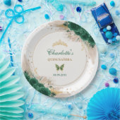 Emerald Green Quinceanera Princess Miss Quince 15 Papieren Bordje (Feest)