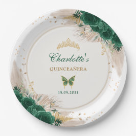 Emerald Green Quinceanera Princess Miss Quince 15 Papieren Bordje