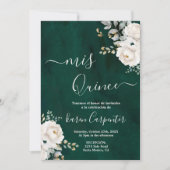 Emerald Green Quinceanera Uitnodiging (Voorkant)