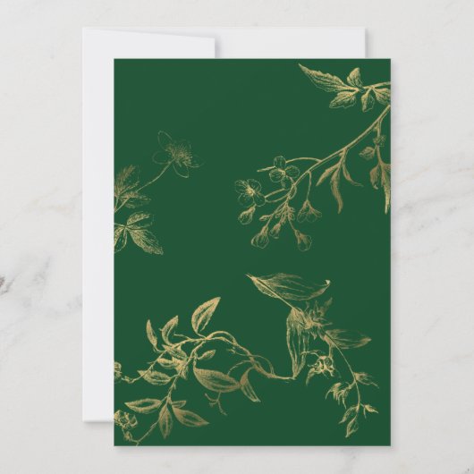 Emerald Green Red Bow kerstfeestdag Kaart (Achterkant)