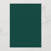 Emerald Green repetitie diner | avond ervoor Menu (Achterkant)