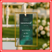 Emerald Green Reserved Seating Wedding Kaart