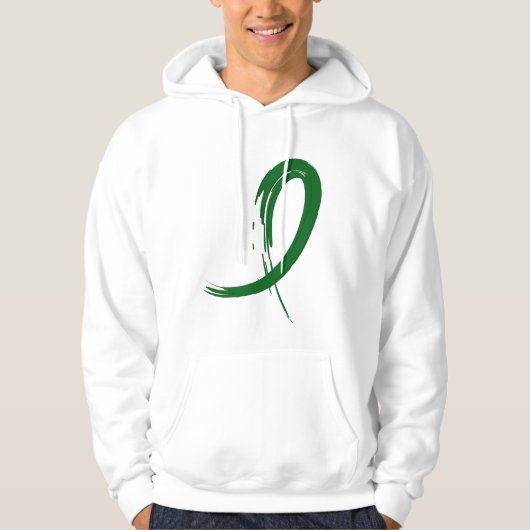 Emerald Green Ribbon A4 Hoodie (Voorkant)