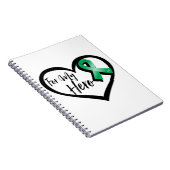 Emerald Green Ribbon voor mijn Hero Notitieboek (Rechterzijde)
