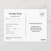 Emerald Green Roaring 20s Wedding RSVP Briefkaart (Achterkant)