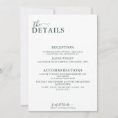 Emerald Green Romantic Foto achterste bruiloft - G Kaart (Voorkant)