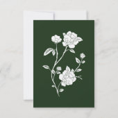 Emerald Green Roos Bridal Shower-uitnodiging Kaart (Achterkant)