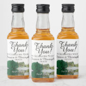 Emerald Green Roos Classy Wedding Bedankt Mini Likeurfles Etiket (Flessen)