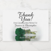 Emerald Green Roos Classy Wedding Bedankt Mini Likeurfles Etiket (Enkel label)