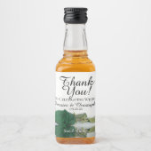 Emerald Green Roos Classy Wedding Bedankt Mini Likeurfles Etiket (Voorkant)