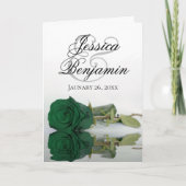 Emerald Green Roos Elegant Romantic Photo Wedding (Voorkant)
