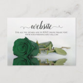 Emerald Green Roos Elegant Wedding Website Informatiekaartje (Voorkant)