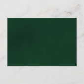 Emerald Green Roos Elegant Wedding Website Informatiekaartje (Achterkant)