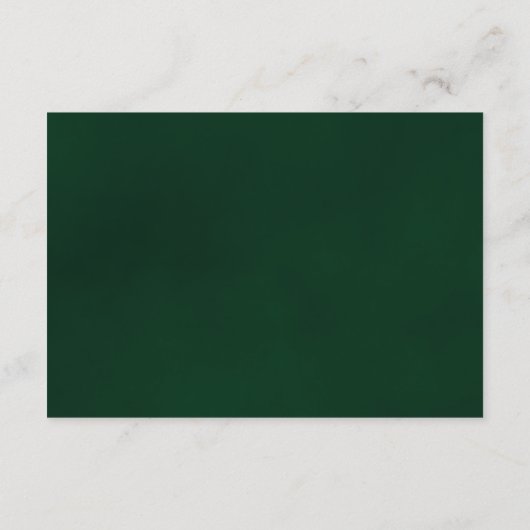 Emerald Green Roos Elegant Wedding Website Informatiekaartje (Achterkant)