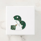 Emerald Green Roos Floral Dank u wel Bedankjes Labels (In situ)