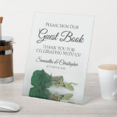 Emerald Green Roos Onderteken ons gastenboek Reclamebord Met Voetstuk (Insitu)
