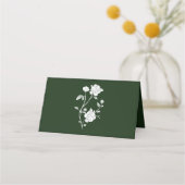 Emerald Green Roos Reception Place Card Plaatskaartje (Achterkant)