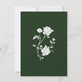 Emerald Green Roos Rehearsal Dinner Invitation Kaart (Achterkant)