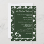 Emerald Green Roos Rehearsal Dinner Invitation Kaart (Voorkant)
