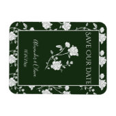 Emerald Green Roos Save the Date Magnet Magneet (Horizontaal)