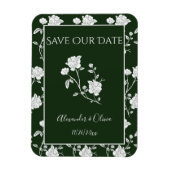 Emerald Green Roos Save the Date Magnet Magneet (Verticaal)