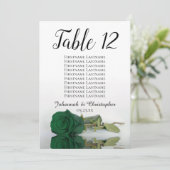 Emerald Green Roos Table Seating Chart Large (Staand voorkant)