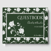 Emerald Green Roos Wedding Guest Book Gastenboek (Voorkant)
