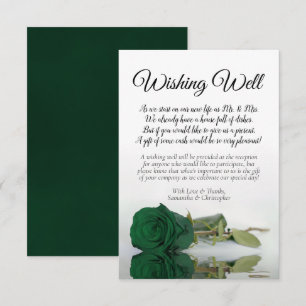 Emerald Green Roos Wedding Wishing Well Poem Informatiekaartje