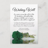 Emerald Green Roos Wedding Wishing Well Poem Informatiekaartje (Voorkant)