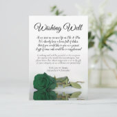 Emerald Green Roos Wedding Wishing Well Poem Informatiekaartje (Staand voorkant)
