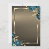  Emerald Green Roses Frame Brown Retirement Party Kaart (Achterkant)