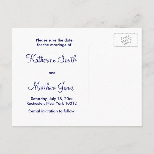 Emerald Green Royal Blue Peacock Feathers Bruiloft Aankondigingskaart (Achterkant)