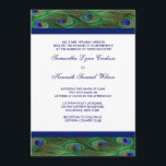 Emerald Green Royal Blue Peacock Feathers Bruiloft Kaart<br><div class="desc">Elegante Royal Blue pauw veren bruiloft uitnodiging sjabloon. Deze prachtige smaragdgroene en koningsblauwe pauw veer bruiloft uitnodiging is gemakkelijk aangepast voor uw evenement door simpelweg het kiezen van de "Pas het aan!" knop om te beginnen met het toevoegen van uw evenement details, lettertype stijl, lettergrootte en kleur, en de formulering....</div>