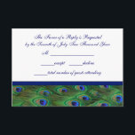 Emerald Green Royal Blue Peacock Feathers Bruiloft RSVP Kaartje<br><div class="desc">Peacock veren trouwuitnodigingen. Indiase huwelijksuitnodigingen. Peacock bruiloft RSVP. Pauw pauw bruiloft RSVP. Kies de oranje knop "Pas het aan!" om te beginnen met het toevoegen van uw gebeurtenisgegevens,  lettertypestijl,  lettergrootte en -kleur en formulering.</div>