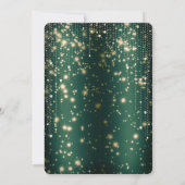 Emerald Green Roze Perzik Jurk Sweet 16 Party Kaart (Achterkant)