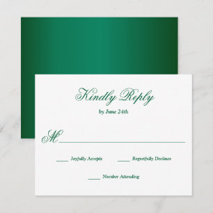 Emerald Green RSVP-kaart RSVP Kaartje