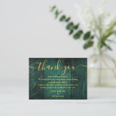 Emerald Green Rustic Barn Wood Wedding Dank u Plaatskaartje (Staand voorkant)