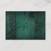 Emerald Green Rustic Barn Wood Wedding Dank u Plaatskaartje (Achterkant)