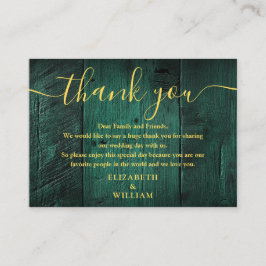 Emerald Green Rustic Barn Wood Wedding Dank u Plaatskaartje