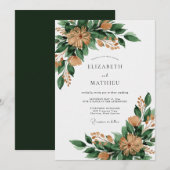 Emerald Green Rustic Forest Wedding Kaart (Voorkant / Achterkant)