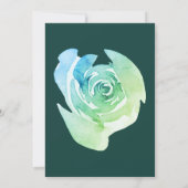 Emerald green Rustic Roos Botanical Garden Wedding Kaart (Achterkant)