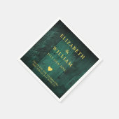 Emerald Green Rustieke Boho Schuur Hout Huwelijk Servet (Hoek)