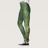 Emerald Green rustieke Steampunk klok (10) Leggings (Links)