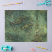 Emerald Green rustieke Steampunk klok (10) Tissuepapier (Craft)