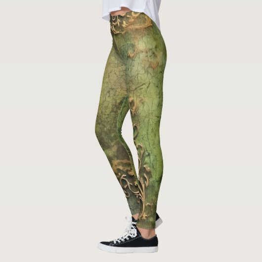 Emerald Green rustieke Steampunk klok (11) Leggings (Links)